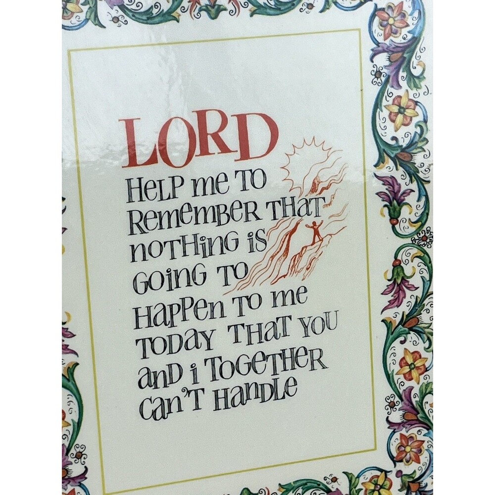 Vtg “Lord Help Me Remember” John Brandi Co. Florentine Paper Italy Wall Art 8x6 - Picture 5 of 6